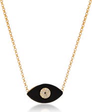 SPHERA MILANO CZ Enamel Evil Eye Necklace