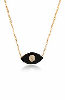 SPHERA MILANO CZ Enamel Evil Eye Necklace