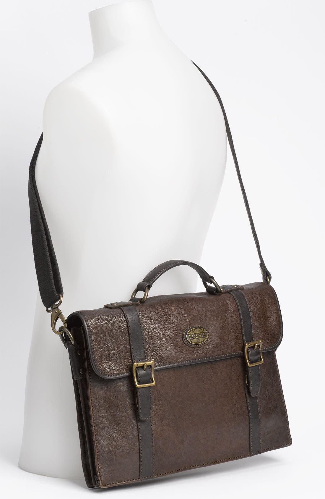 Fossil 'Estate' Leather Portfolio Briefcase, Alternate, color, 