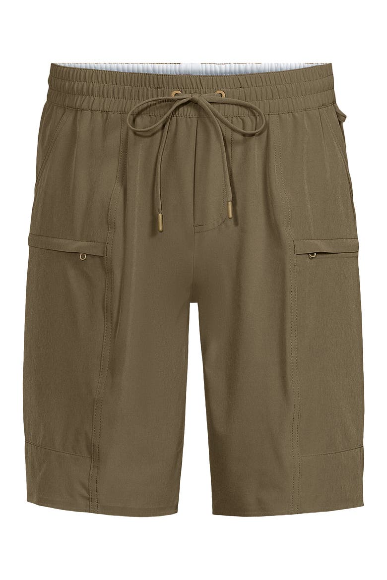 9 Inch Packable Cargo Swim Shorts, Alternate, color, Rich Khaki