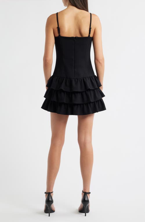 French Connection Whisper Tiered Ruffle Minidress In Multi