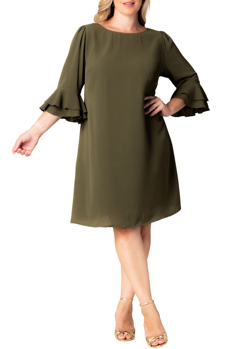 Sienna Floral Shift Dress, Main, color, OLIVE