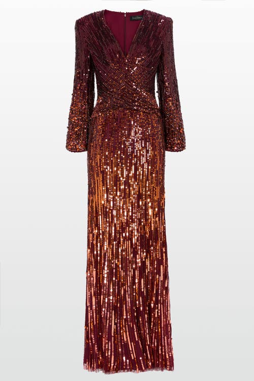 Jenny Packham Cosmos Gown In Red
