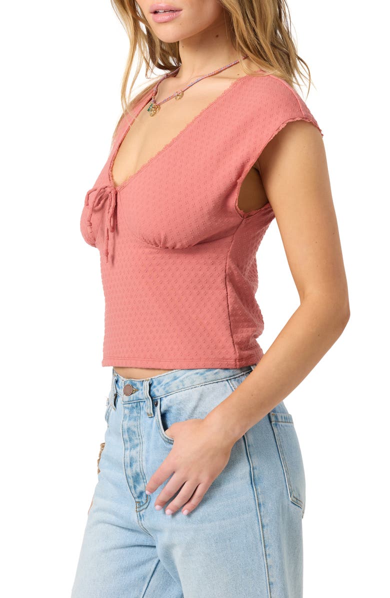 O'Neill Tamilyn Textured Crop Top, Alternate, color, Canyon Rose