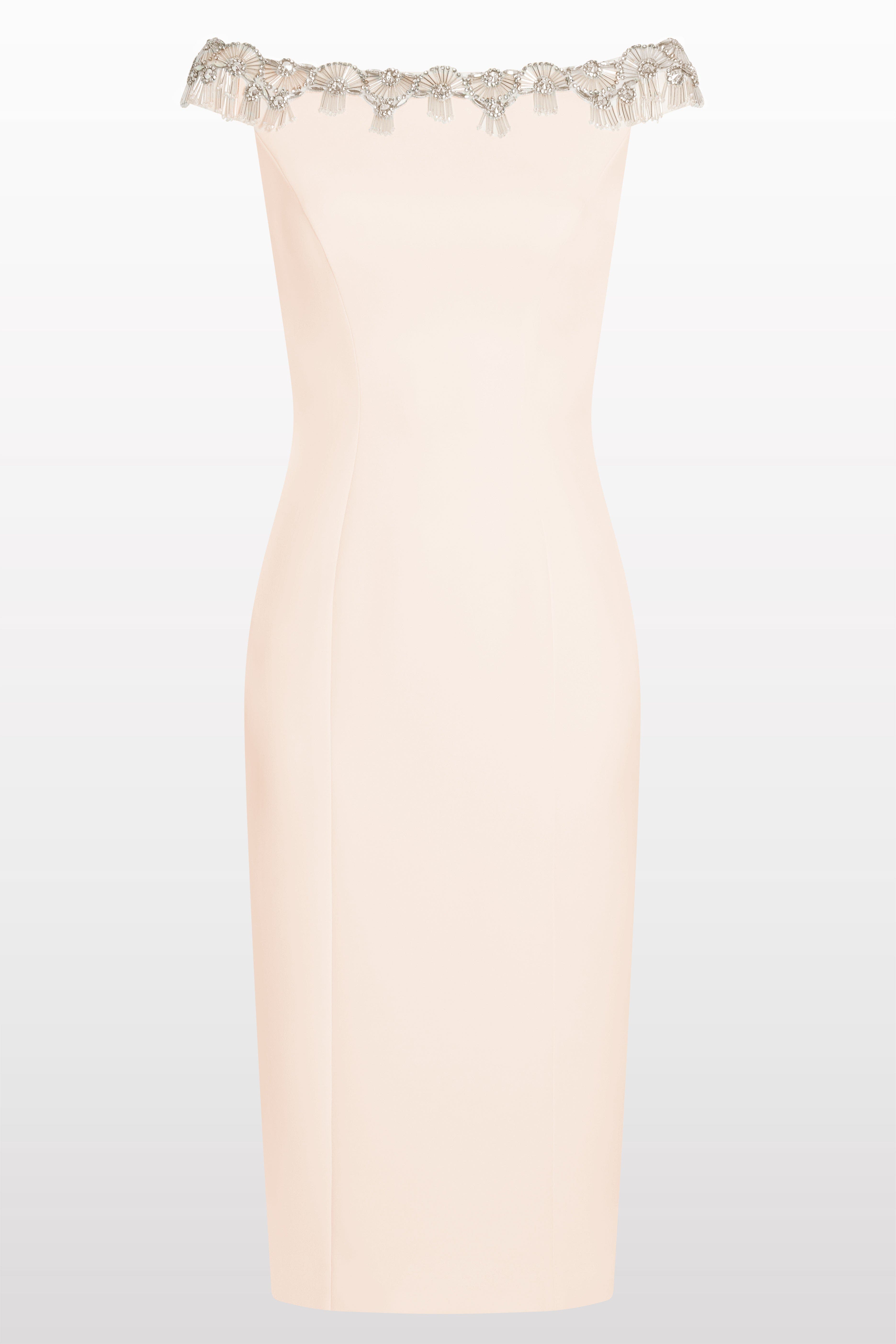 Valorie Beaded Off-Shoulder Midi Dress - image 5