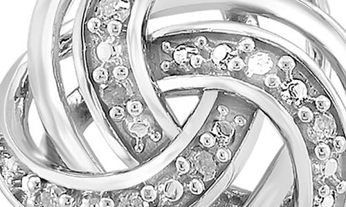 Effy Sterling Silver Diamond Swirl Pendant Necklace In Silver