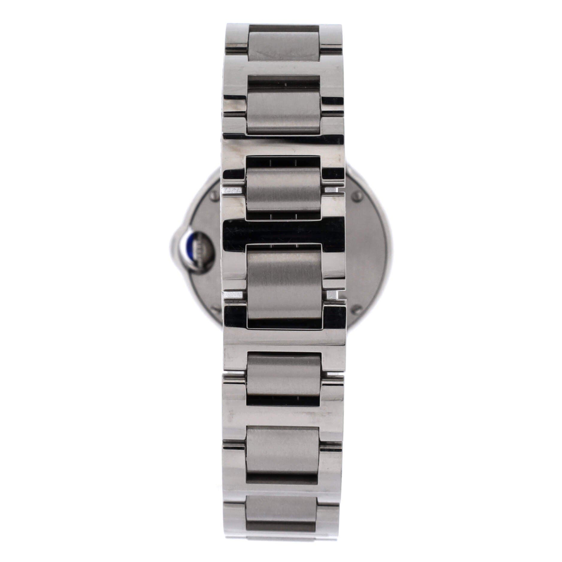 Ballon Bleu de Cartier Quartz Watch Stainless Steel with Diamond Bezel 28, Alternate, color, Metallic Silver