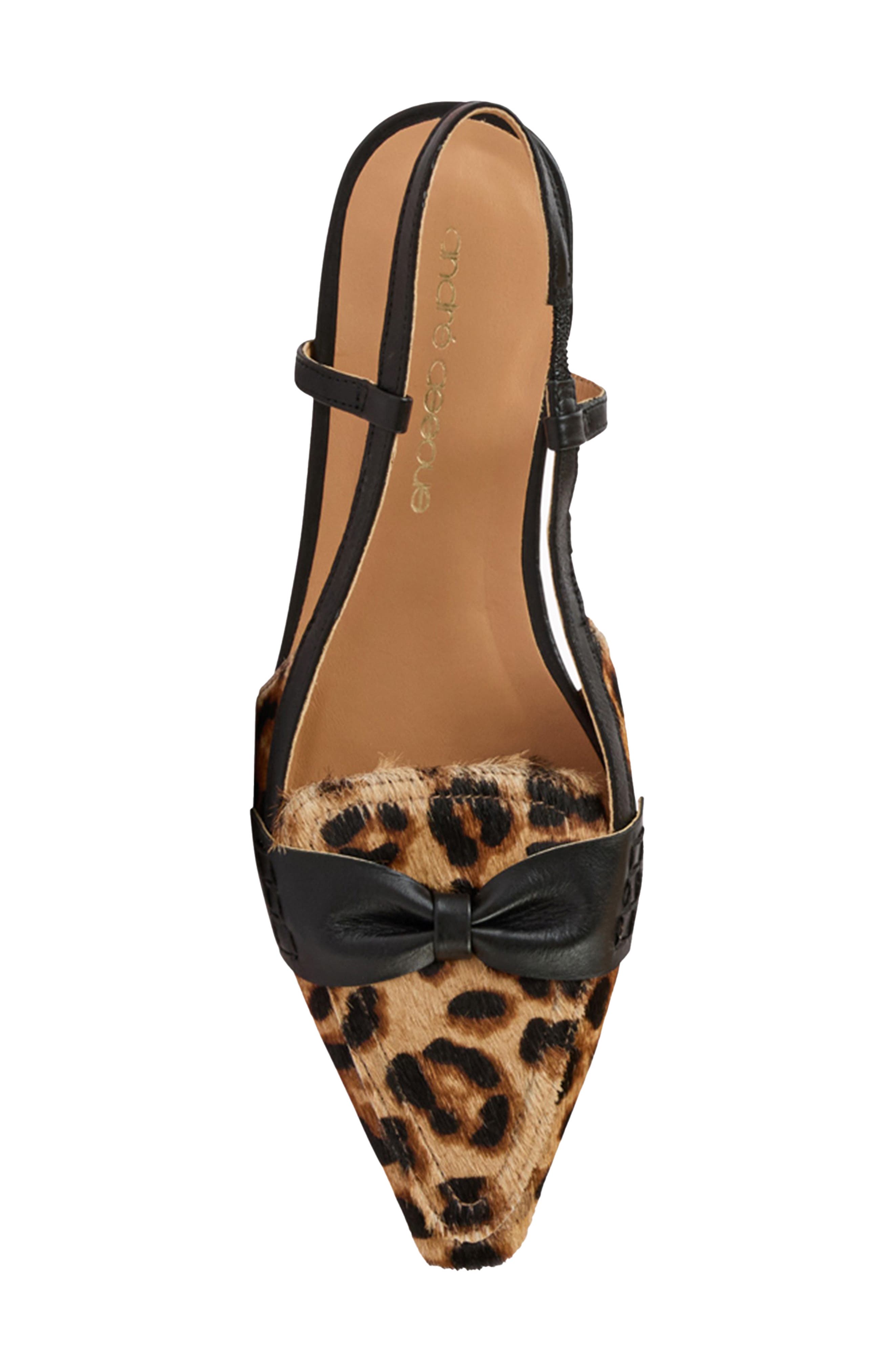 Blake Slingback Wedge, Alternate, color, LEOPARD