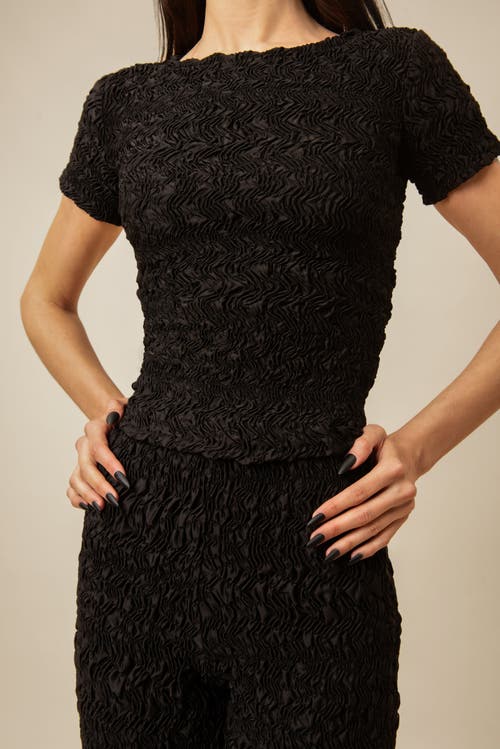 Contessa Mills Blair Cozy Elevated Cotton T-shirt In Black