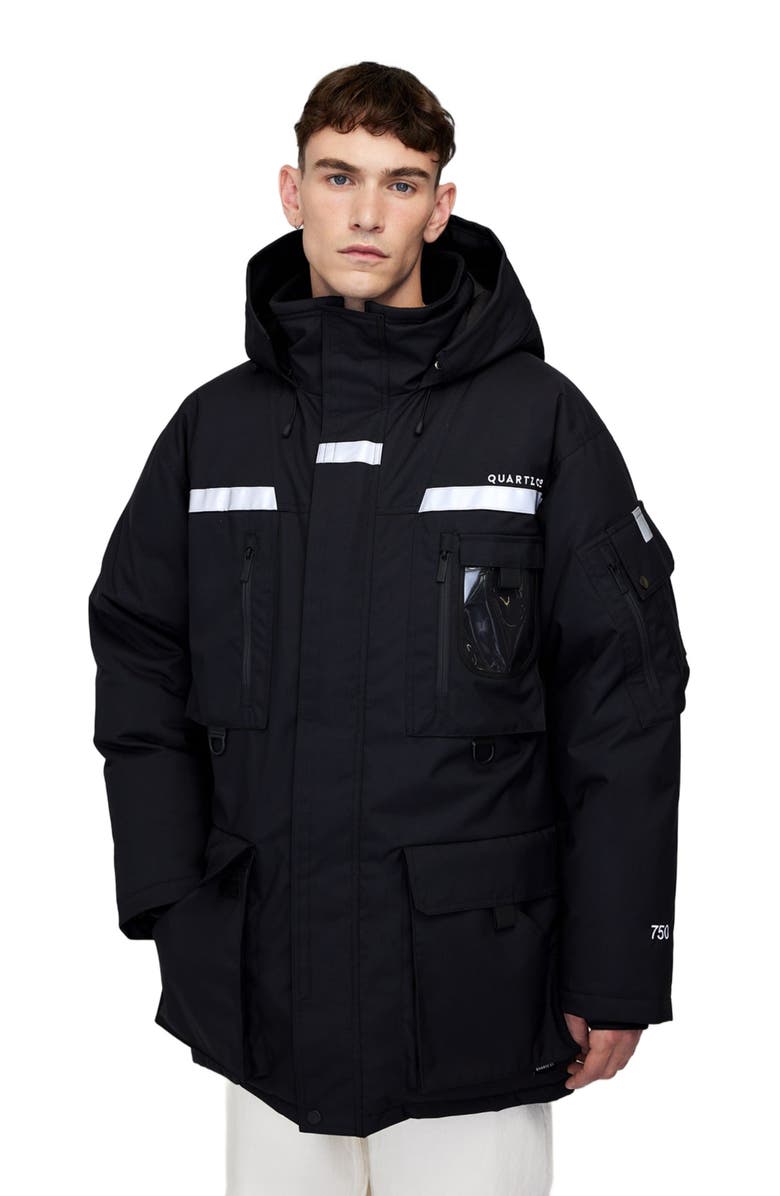 Quartz Co. VOSTOK | Hooded Down Expedition Jacket, Alternate, color, Black