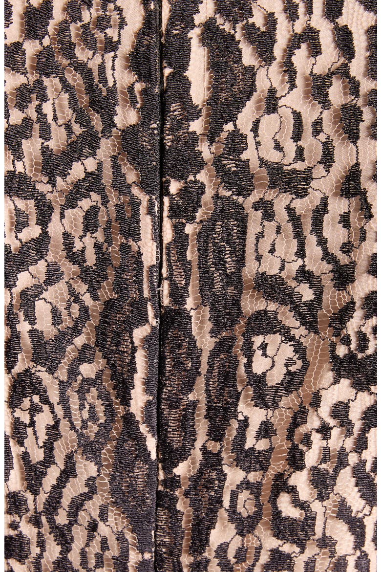 Leopard Print Long Sleeve Lace Gown, Alternate, color, XKBDP BROWN/ ANTIQUE PINK