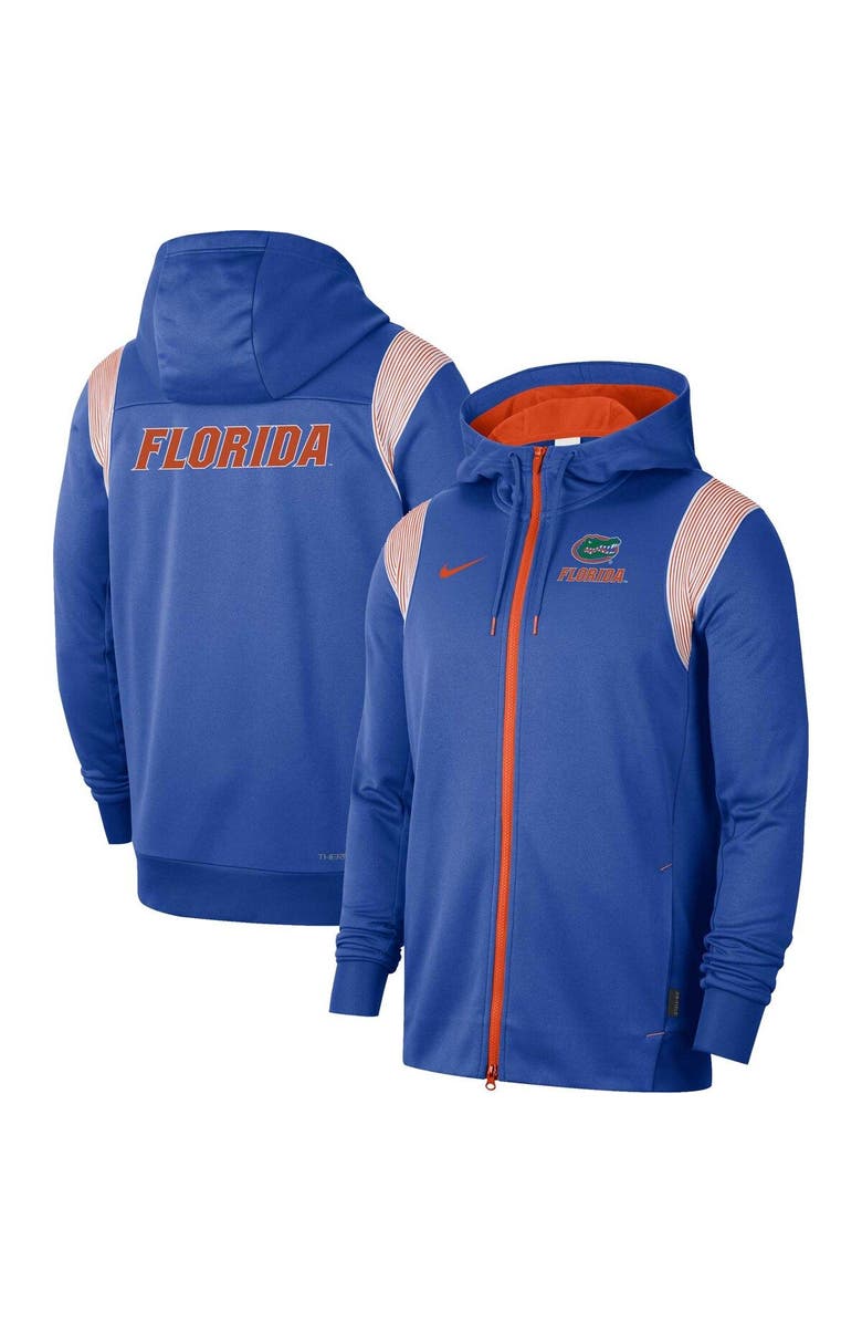 Nike Men's Nike Royal Florida Gators 2022 Sideline Lockup Performance Full-Zip Hoodie Jacket, Main, color, Royal