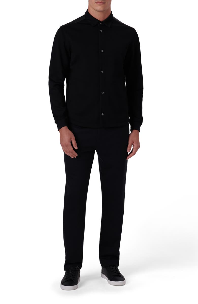 Bugatchi Knit Snap-Up Shirt Jacket, Alternate, color,