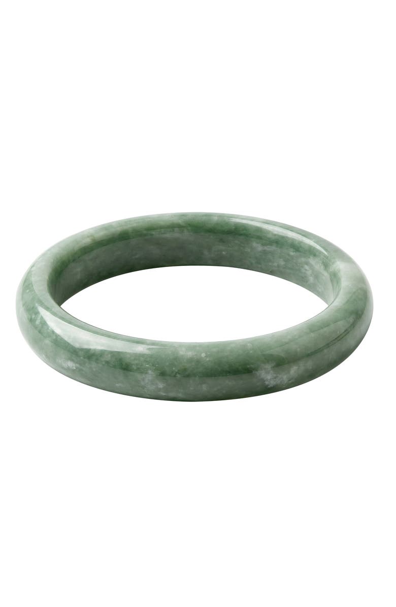 seree Tennis Opaque Green Jade Stone Bangle, Main, color,