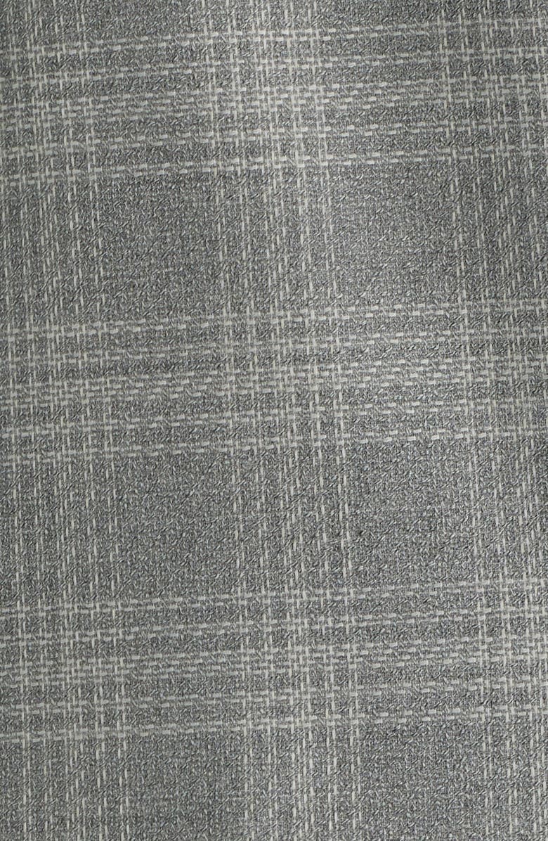 BOSS Hutson Slim Fit Grey Plaid Sport Coat, Alternate, color, Open Grey