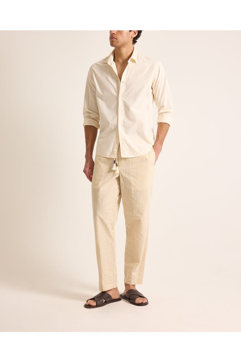 Sonoran Seersucker Relaxed Fit Seersucker Stripe Trousers, Main, color, BISCUIT/LATTE STRIPE