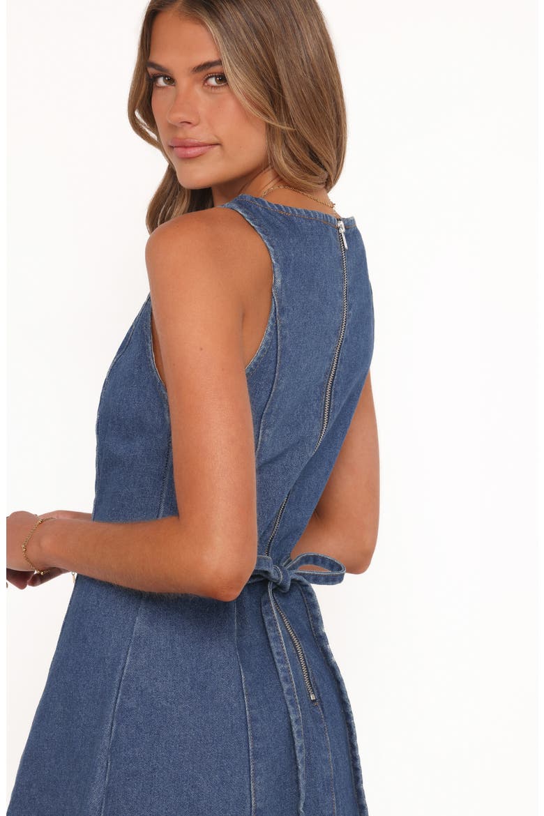 Katina Denim Fit & Flare Minidress, Alternate, color, DENIM