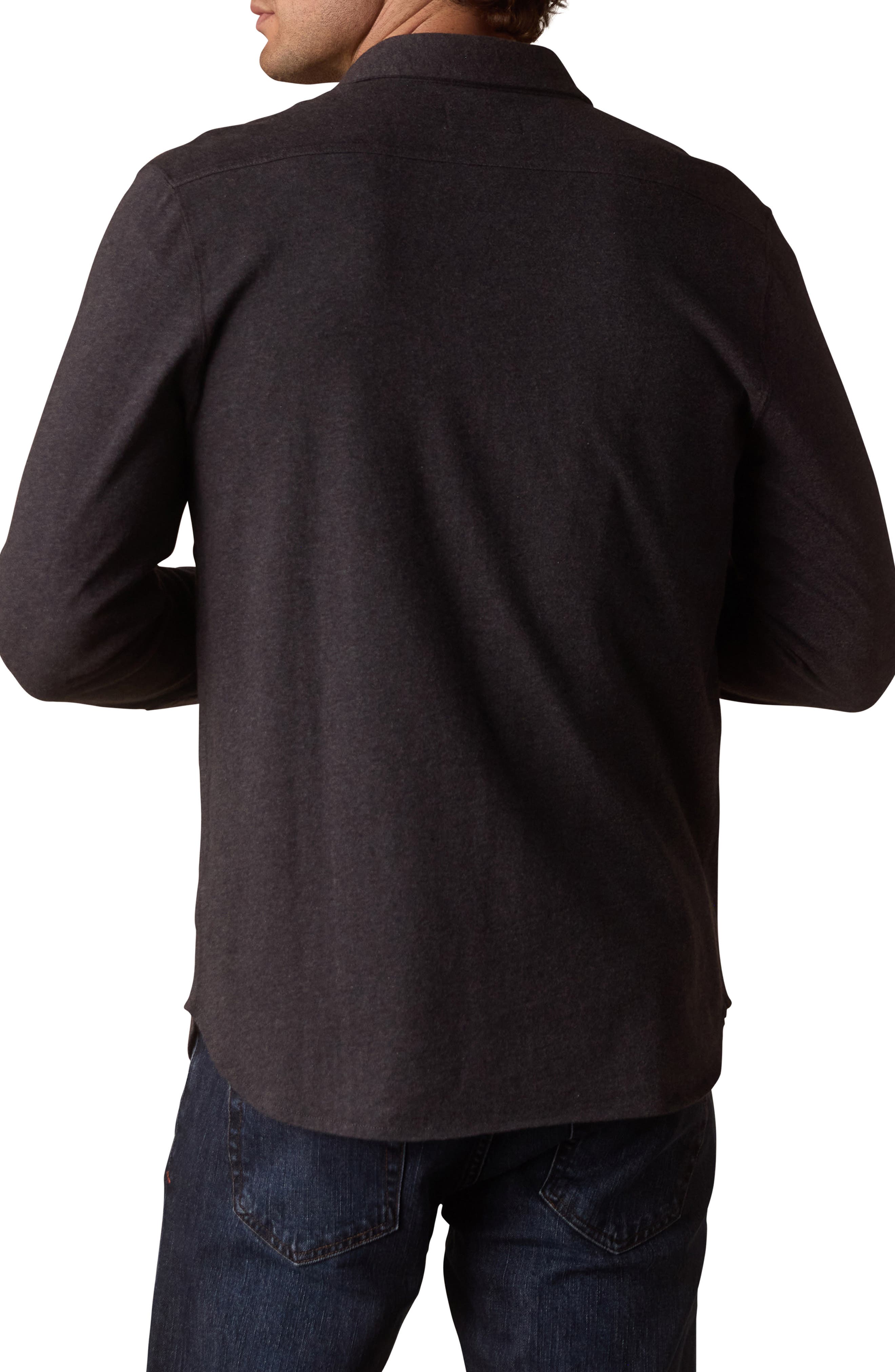 The Normal Brand Lennox Cotton Jersey Button-Up Shirt (Men) | Nordstrom