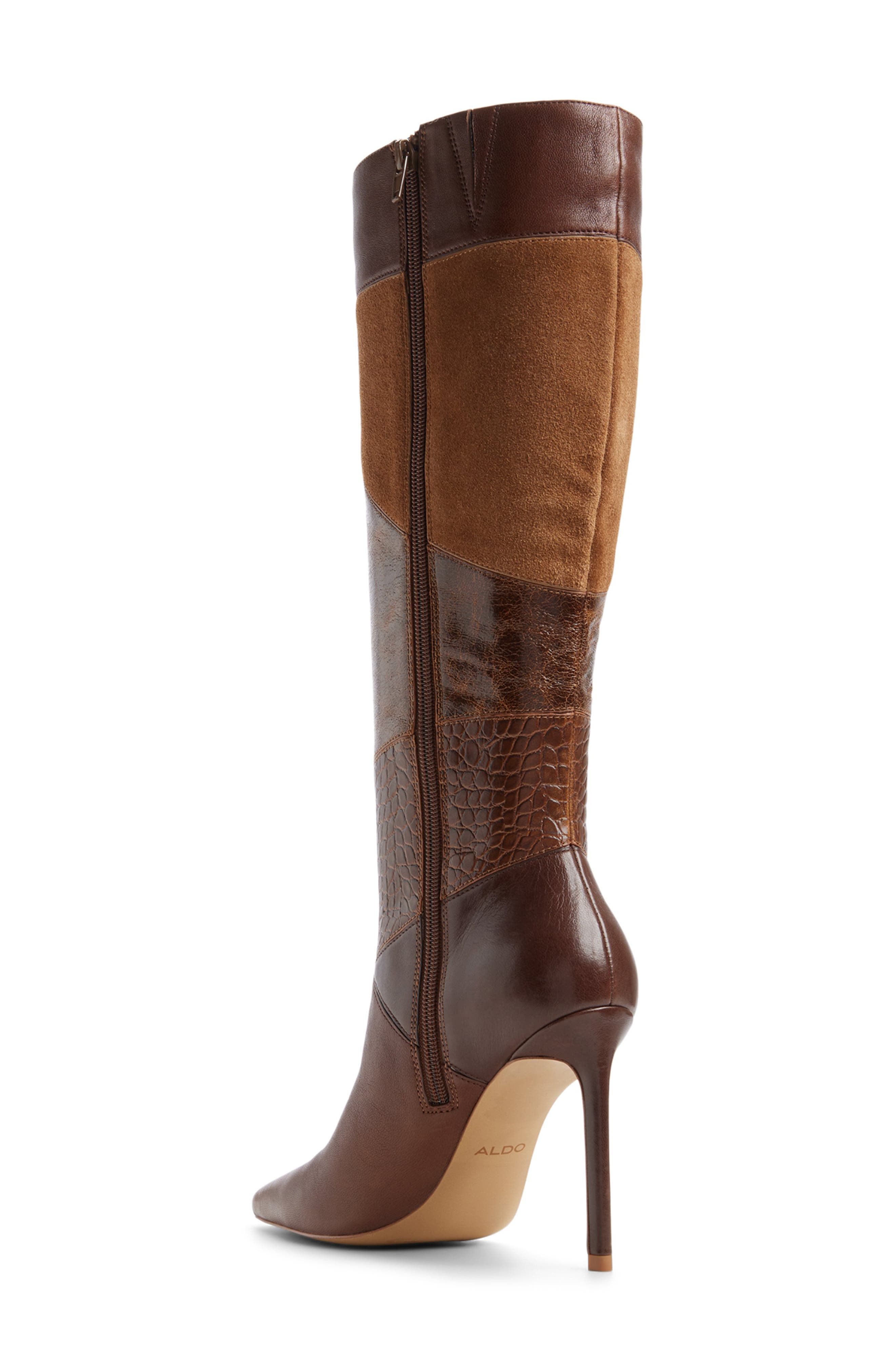 Marya Knee High Boot, Alternate, color, BROWN/ MULTI