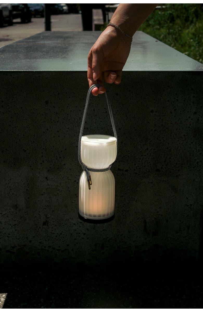 WOOJ DESIGN Cordless Mini Wavy Lamp, Alternate, color, Smoke