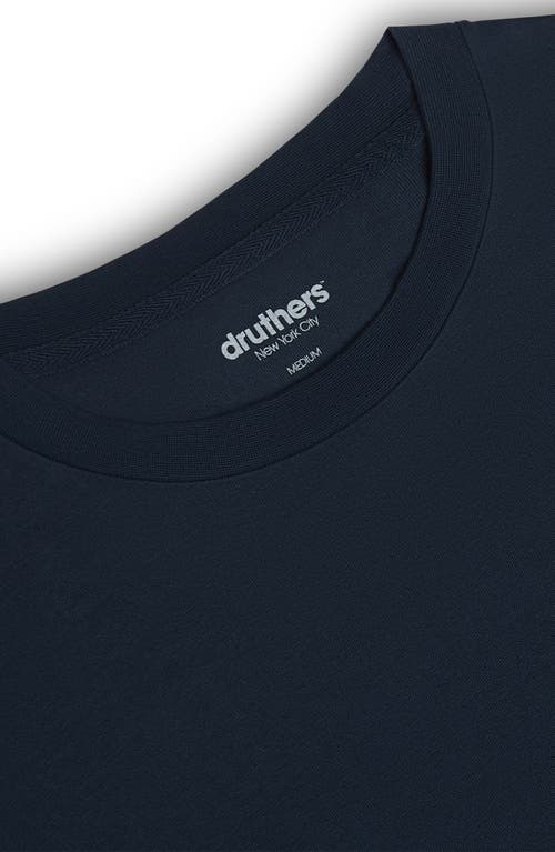 Shop Druthers Nyc Heavyweight Organic Cotton T-shirt In Dress Blue