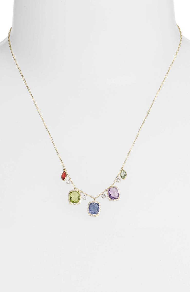 Meira T Semiprecious Stone & Diamond Necklace, Alternate, color,