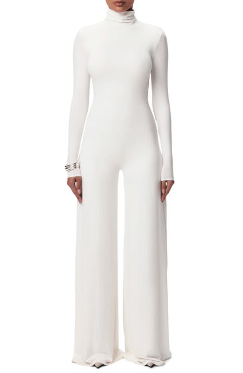 Sculpt Turtleneck Wide Leg Jumpsuit