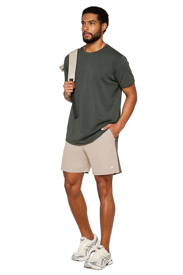 Men's The O2 Run Short 7in, Alternate, color, Brutalist Khaki / Taupe Slate