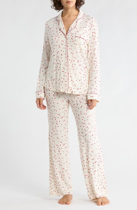 Tranquility Long Sleeve Shirt & Pants Pajamas (Regular & Plus)
