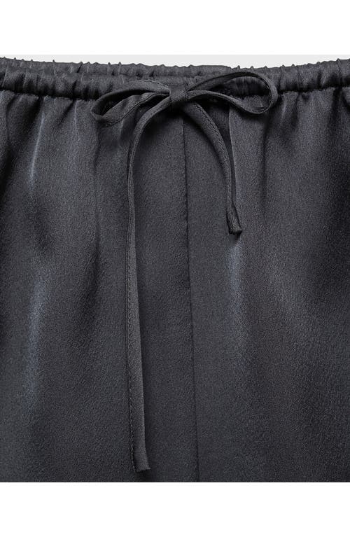 Mango Satin Drawstring Pajama Shorts