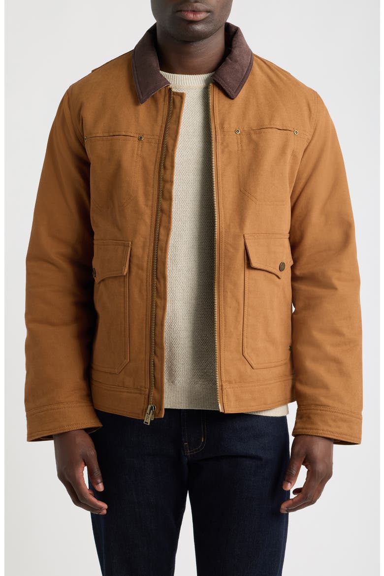 Carson City Cotton Canvas Ranch Jacket, Main, color, WHISKY