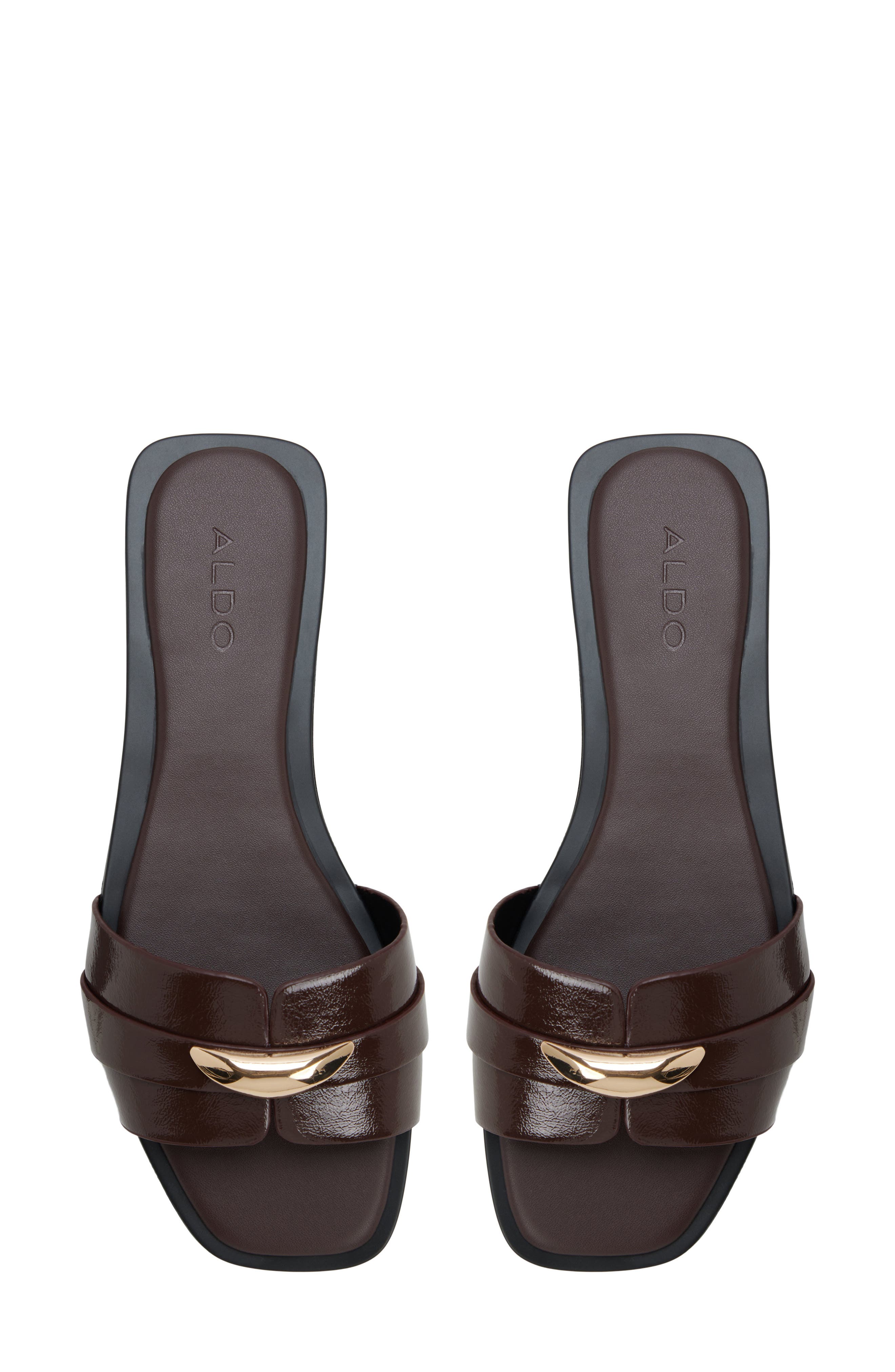 Briela Slide Sandal, Alternate, color, DARK BROWN