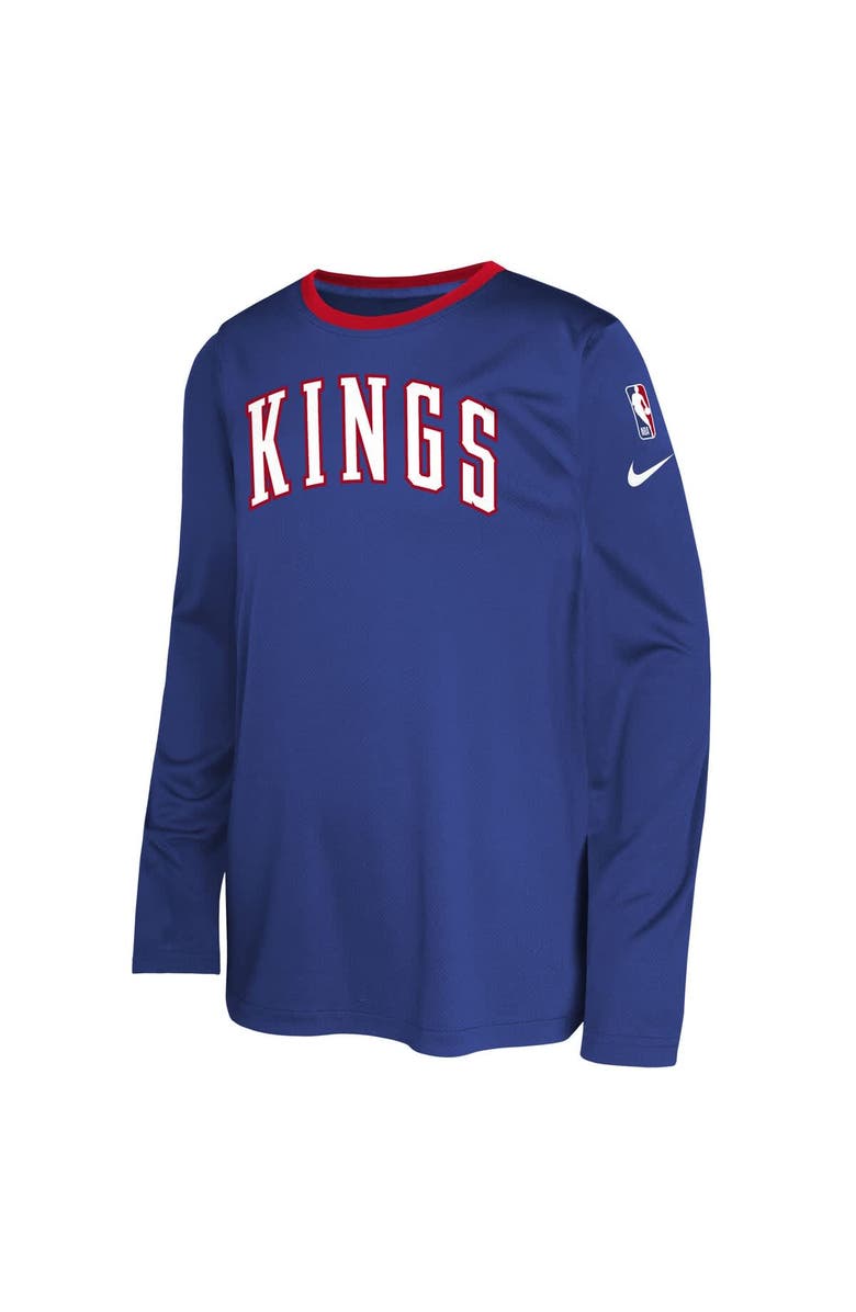 Nike Youth Nike  Blue Sacramento Kings 2024/25 City Edition Pregame Performance Long Sleeve Shooting T-Shirt, Alternate, color, 