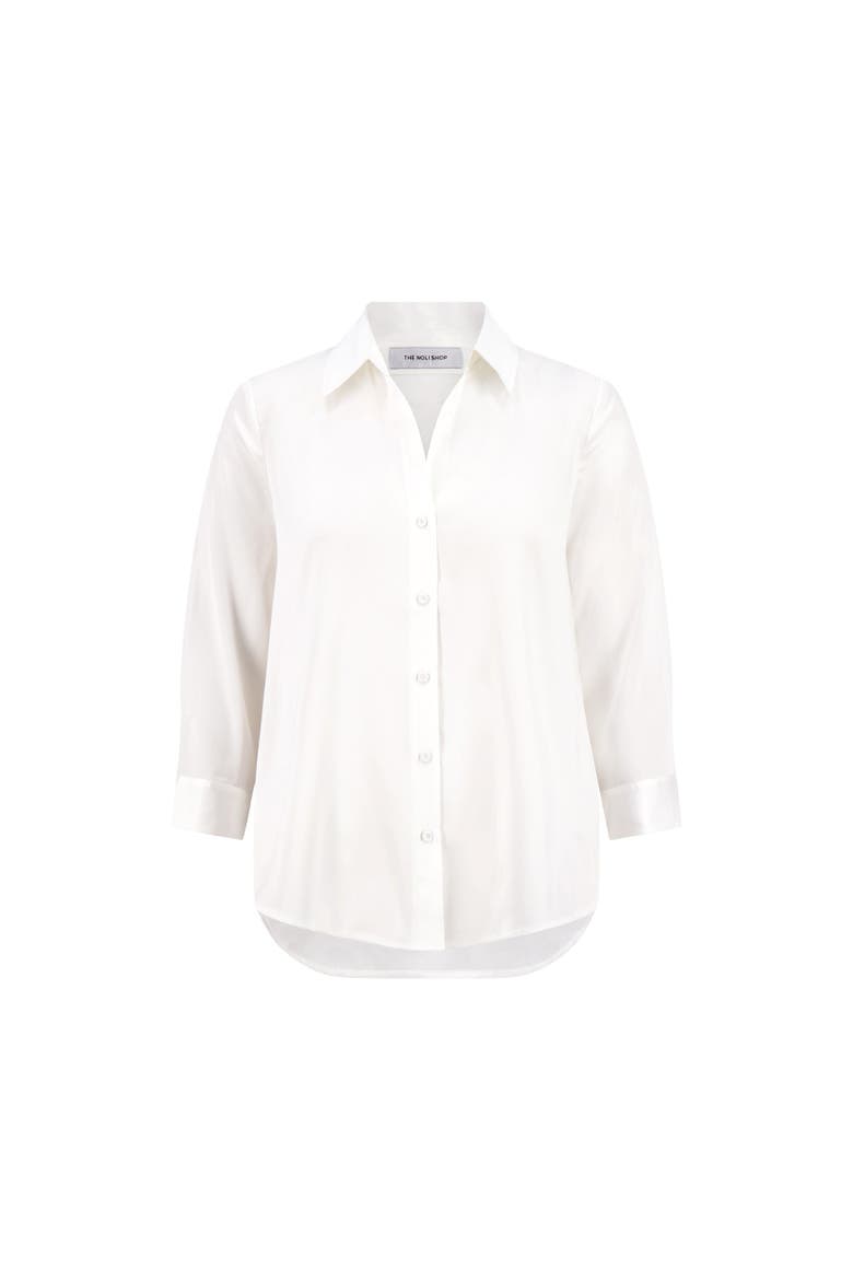Sara Silk Blouse, Alternate, color, white