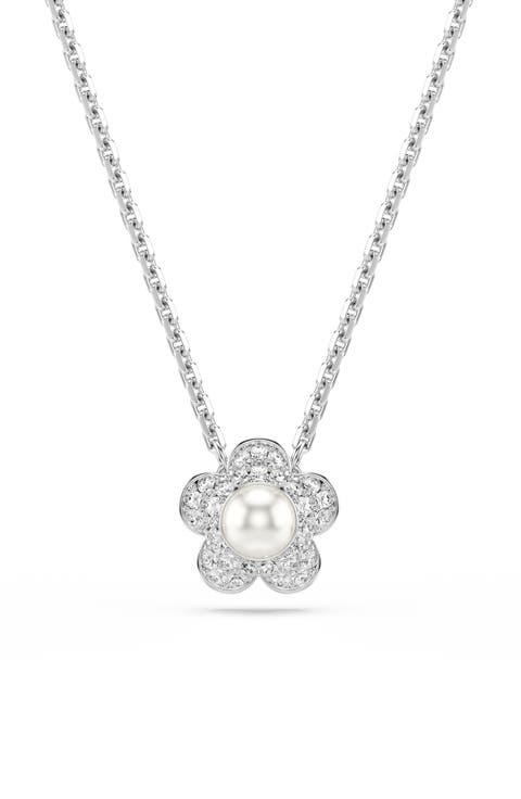 Angelic Crystal Faux Pearl Necklace