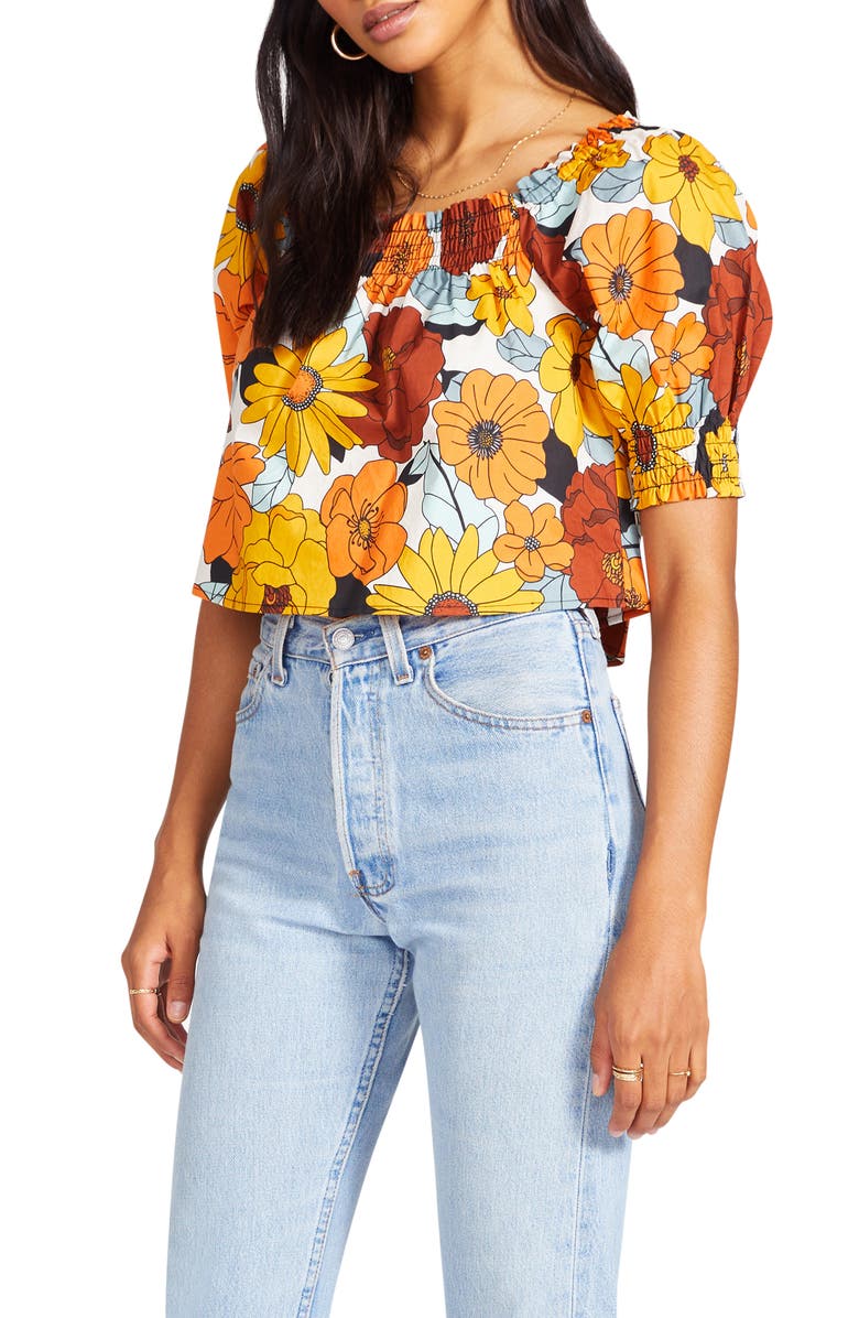 BB Dakota by Steve Madden BB Dakota Freetime Floral Top, Alternate, color,