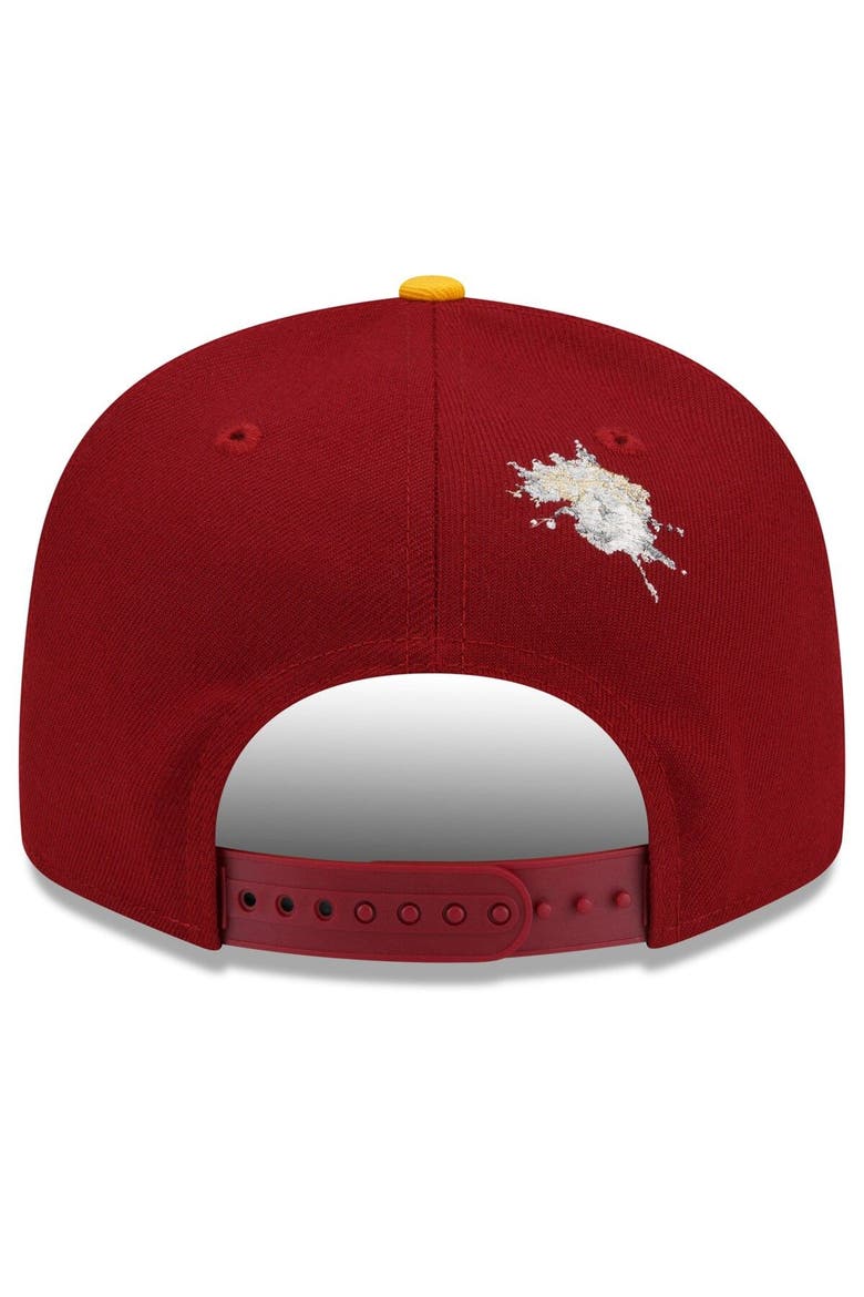 Men's New Era Burgundy/Gold Washington Commanders NFL x Staple Collection 9FIFTY Snapback Adjustable Hat, Alternate, color, Burgundy