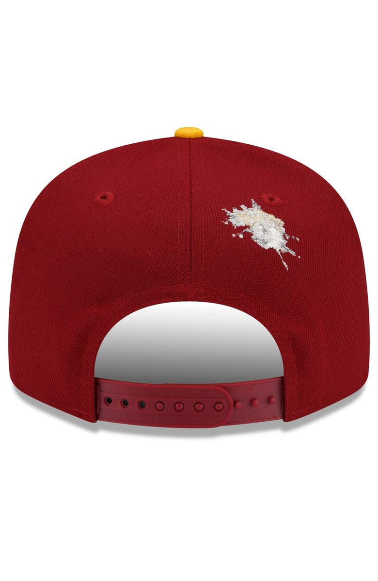 New Era x Staple Men's New Era Burgundy/Gold Washington Commanders NFL x Staple Collection 9FIFTY Snapback Adjustable Hat, Alternate, color, 