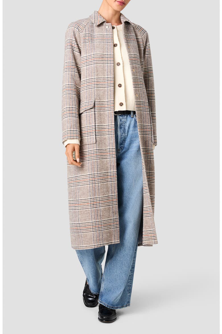 Sutton Plaid Tailored Coat, Main, color, ASH GRAY MULTI