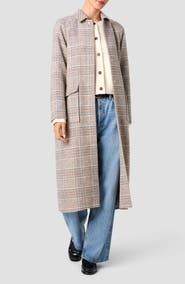 French Connection Sutton Plaid Tailored Coat