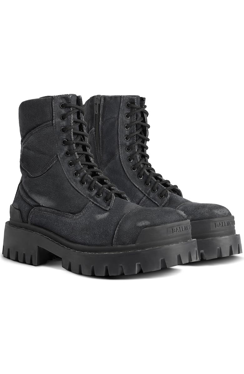 Balenciaga Combat Strike Boot, Main, color, Black