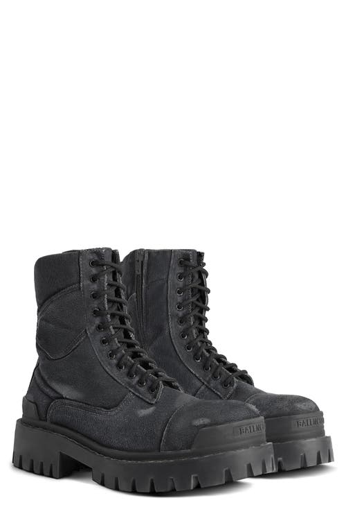 Balenciaga Combat Strike Boot in Black at Nordstrom, Size 42