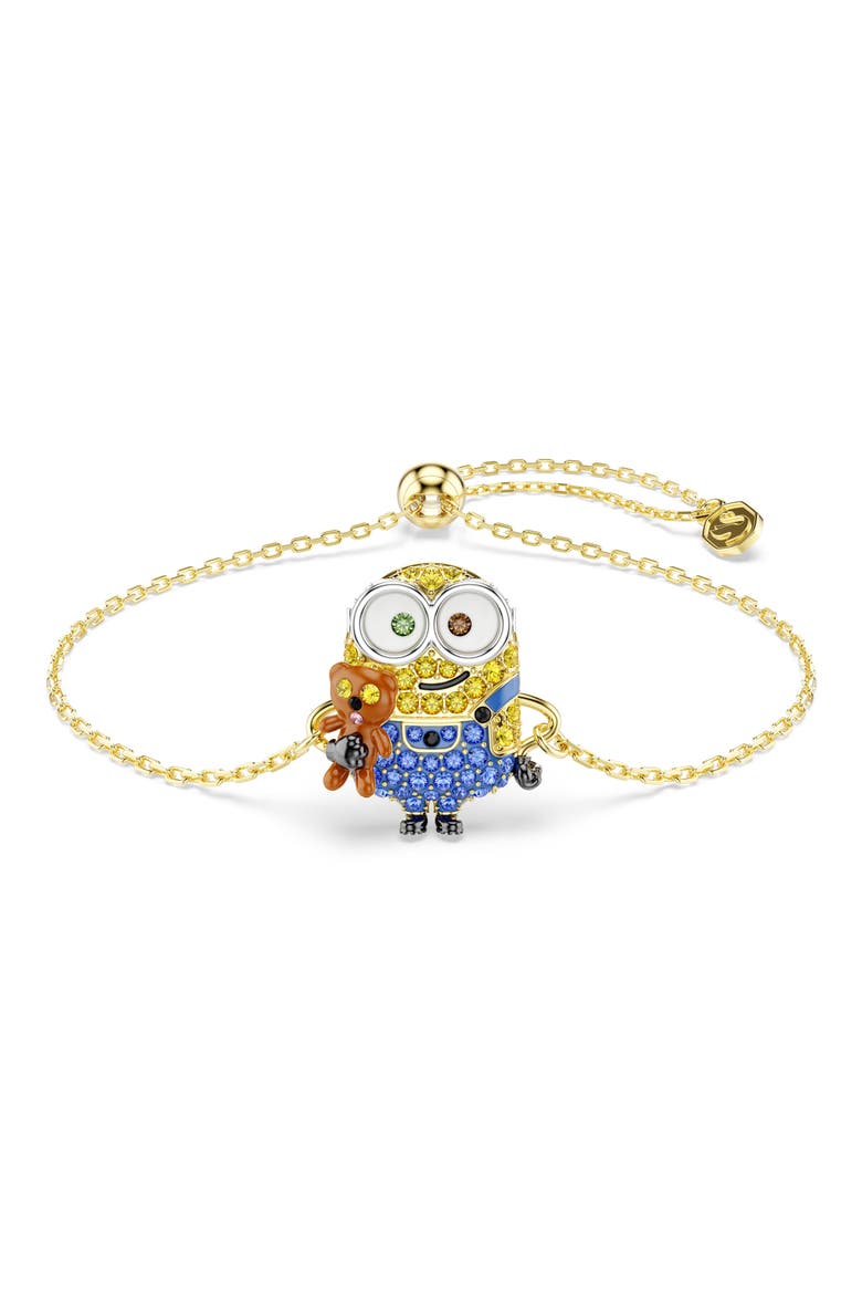 Minions® Bob Crystal Chain Bracelet, Main, color, GOLD/ MULTI