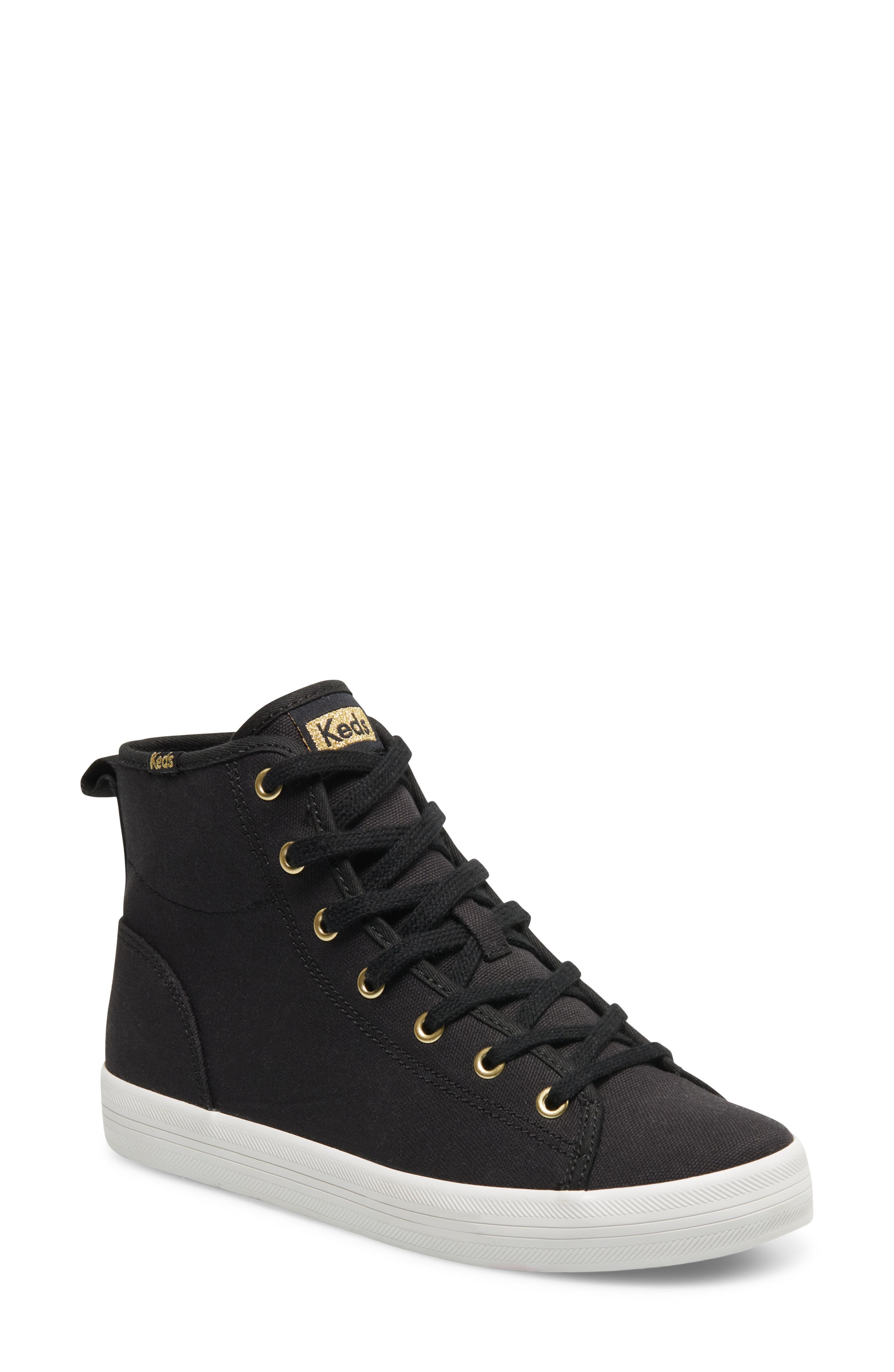 Keds<sup>®</sup> Kickstart High Top Sneaker, Main, color, Black
