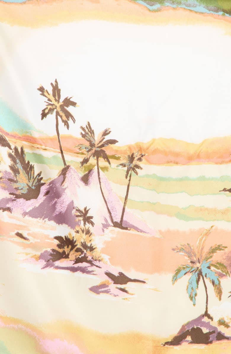Vince Camuto Scenic Palm Print Bandanna, Alternate, color, Olive Multi