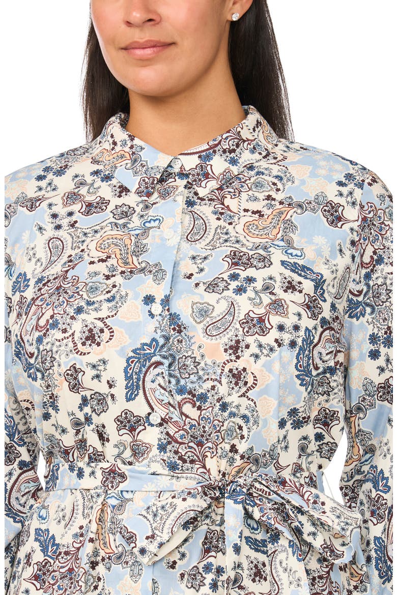 Paisley Cotton Shirtdress, Alternate, color, BLUE MULTI
