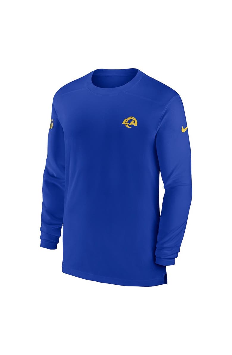 Nike Men's Nike Royal Los Angeles Rams Sideline Coach Performance Long Sleeve T-Shirt, Alternate, color, Royal