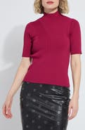 Lysse Bernadette Mock Neck Short Sleeve Sweater