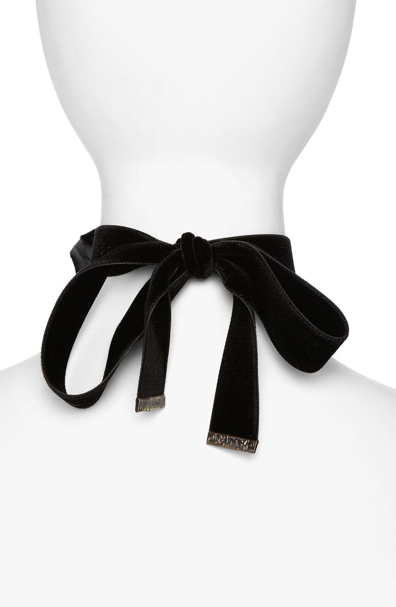 KAT AND CLARESE Silk Flower Choker, Alternate, color,