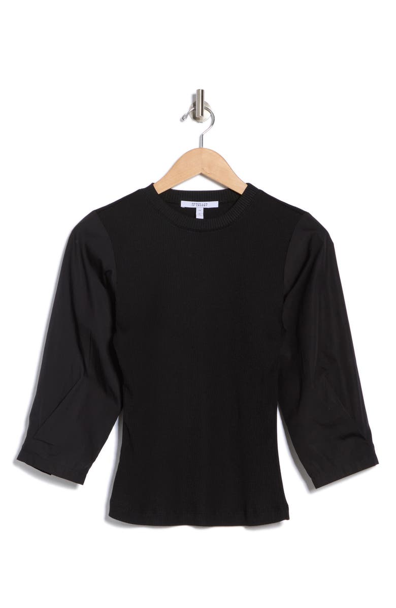 Derek Lam 10 Crosby Arnaldo Mixed Media T-Shirt, Alternate, color,